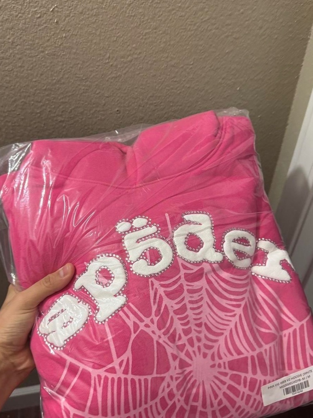 Girls Pink Embellished Logo Pajama Top